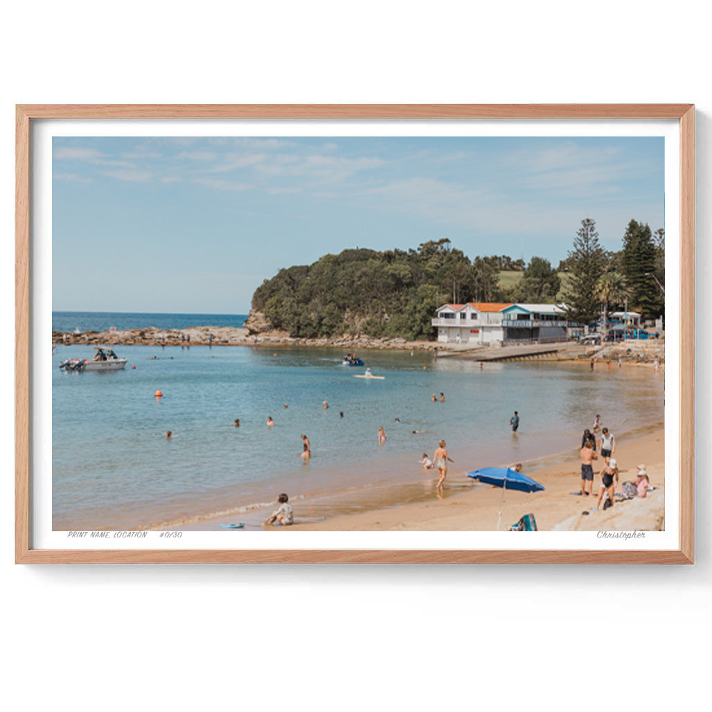 Family Life  – Aerial Coastal Print of Terrigal Beach, NSW