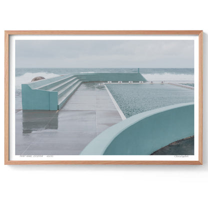 Double Lines – Coastal Print of Newcastle Ocean Bath