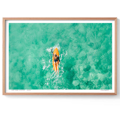 Glide – Aerial Surf Print of Forresters Beach, NSW