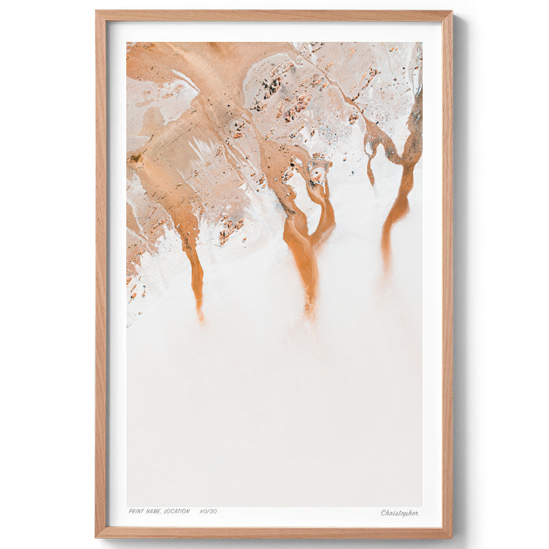 White Lines - Abstract Aerial Print of Norsmen WA , NSW