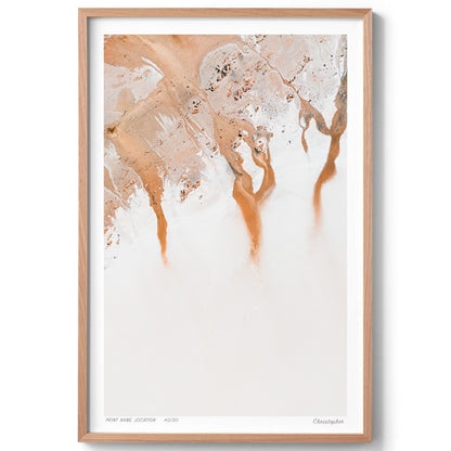 White Lines - Abstract Aerial Print of Norsmen WA , NSW