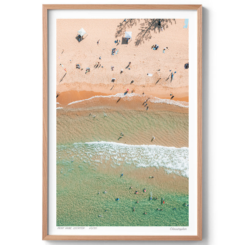 Coast Contrast – Arial Coastal Print of Terrigal Beach, NSW