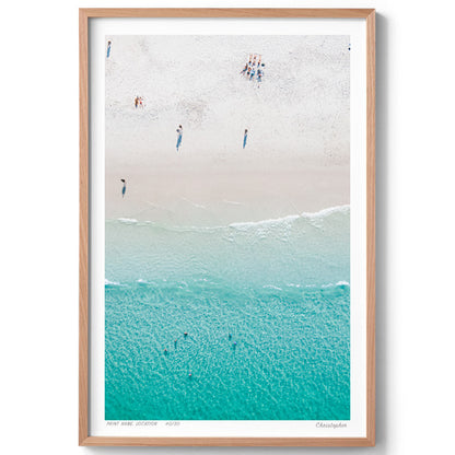 Blue and White - Aerial Print of Hyams Beach, South Coast, NSW
