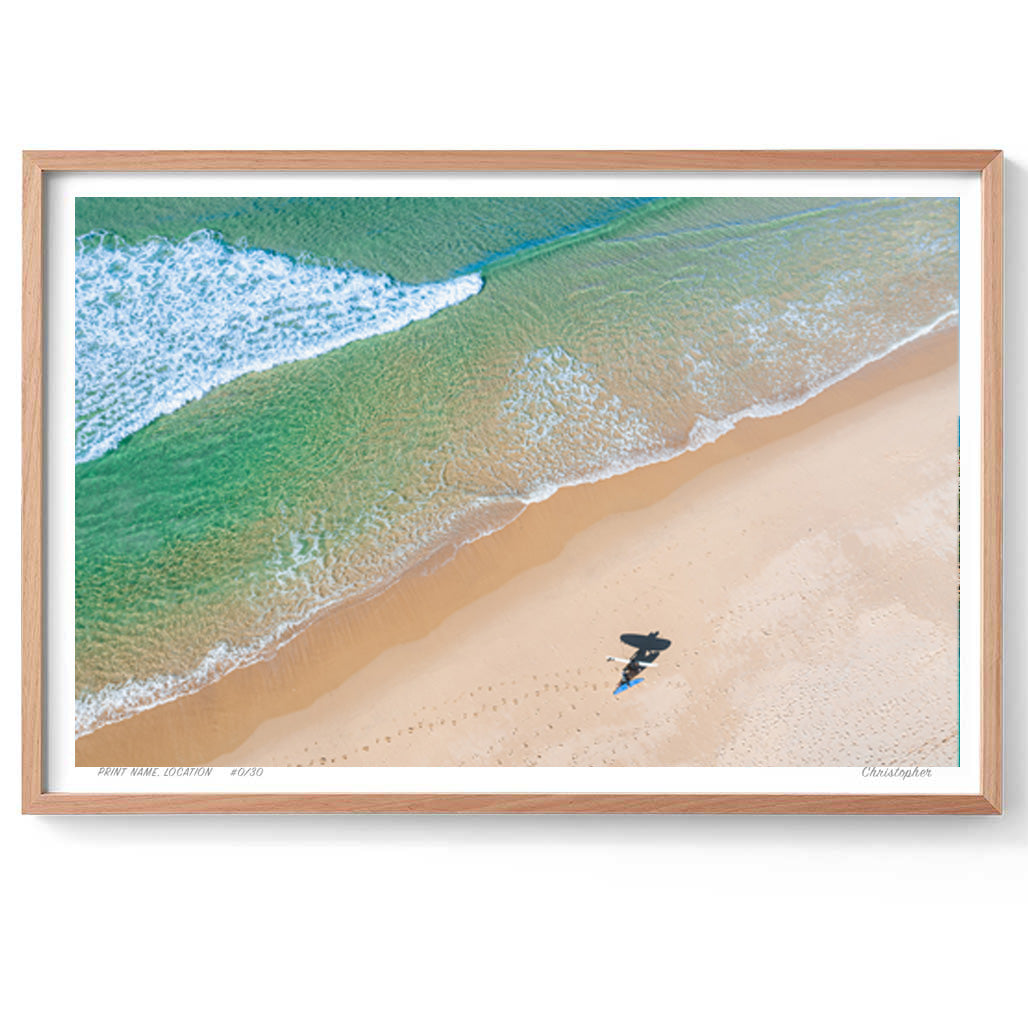 Linear – Aerial Coastal Print of Terrigal Beach, NSW