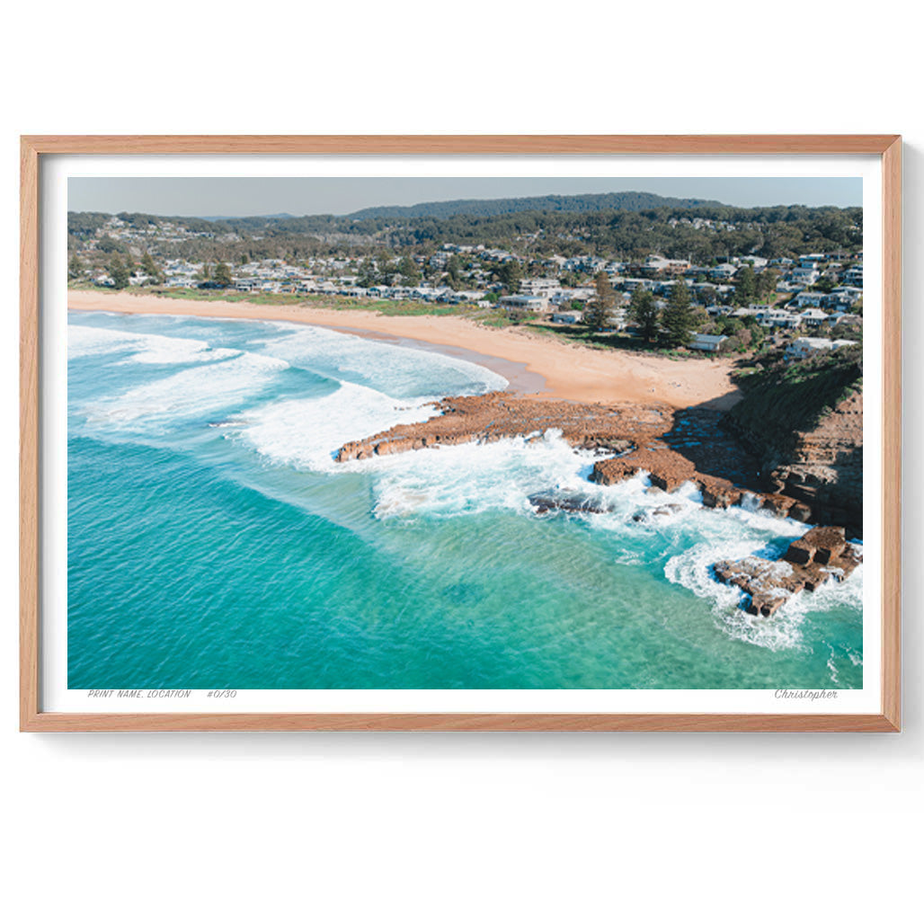 Coastal Light – Aerial Coastal Print of North Avoca, NSW