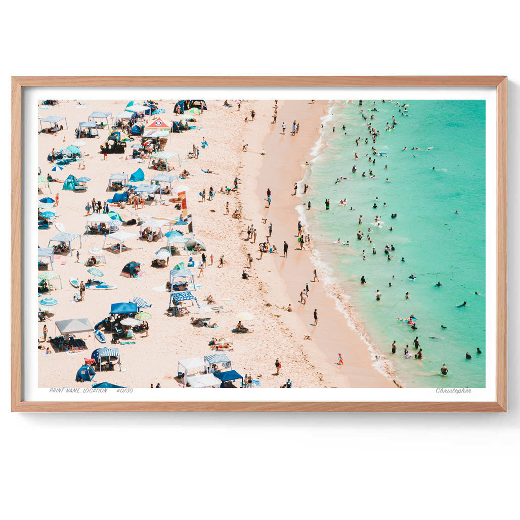 Bayside Days – Aerial Coastal Print of Toowoon Bay Beach, NSW