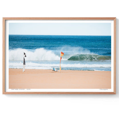 Rolling Sets – Fine Art Aerial Coastal Print of Wamberal Beach, NSW