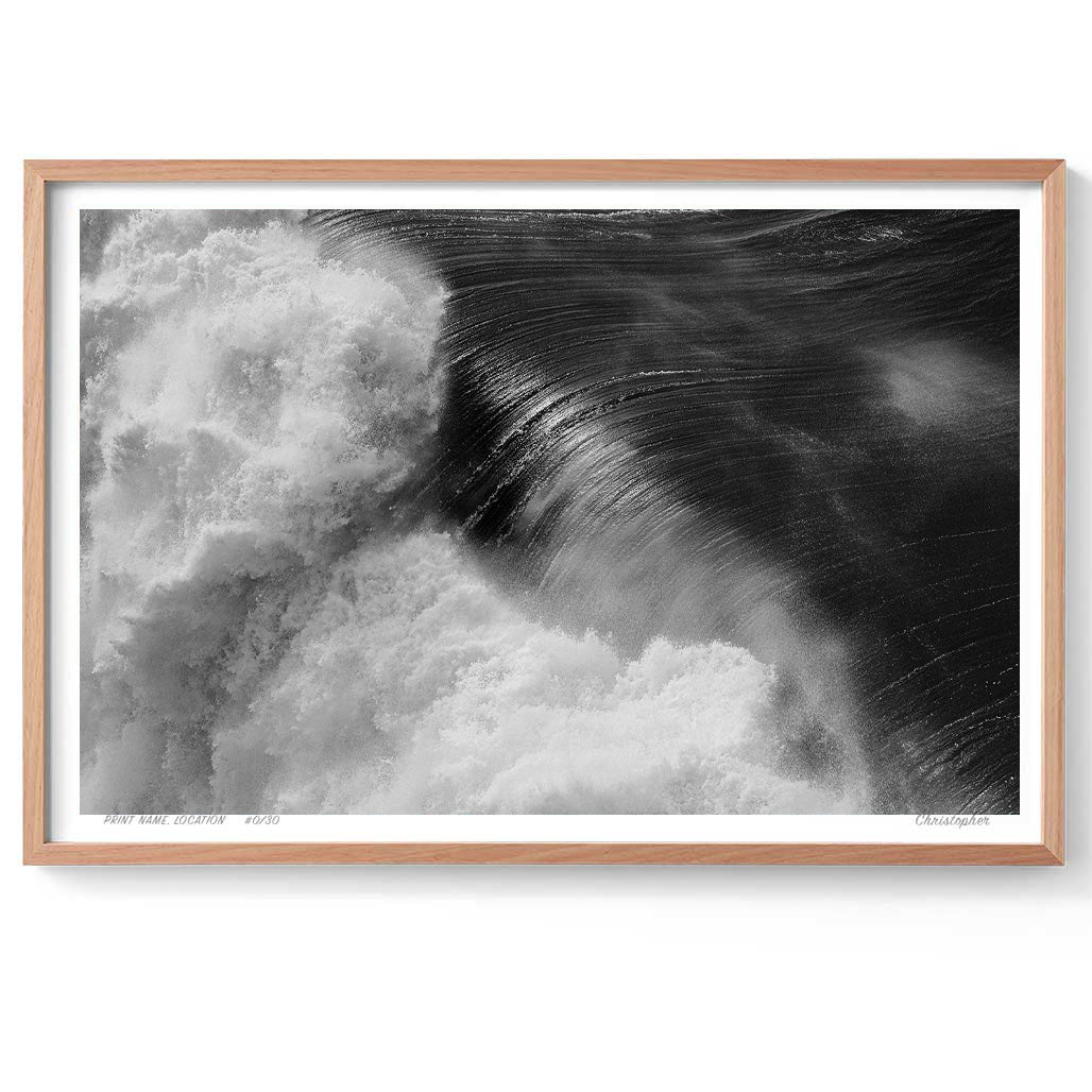 Textured – Aerial Surf Print of Forresters Beach, NSW