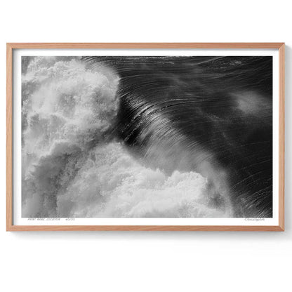 Textured – Aerial Surf Print of Forresters Beach, NSW