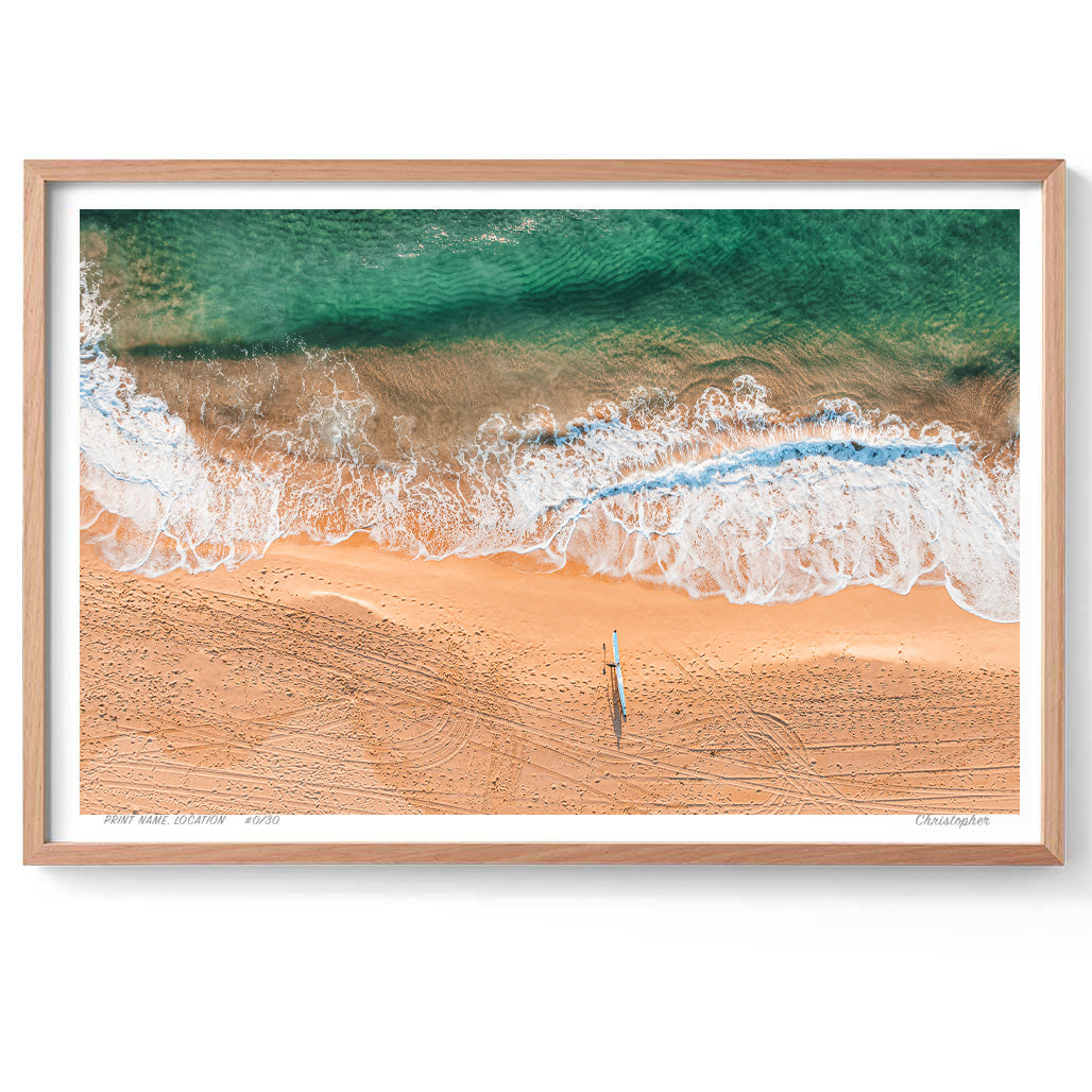 Skyline – Aerial Coastal Print of Shelly Beach, NSW