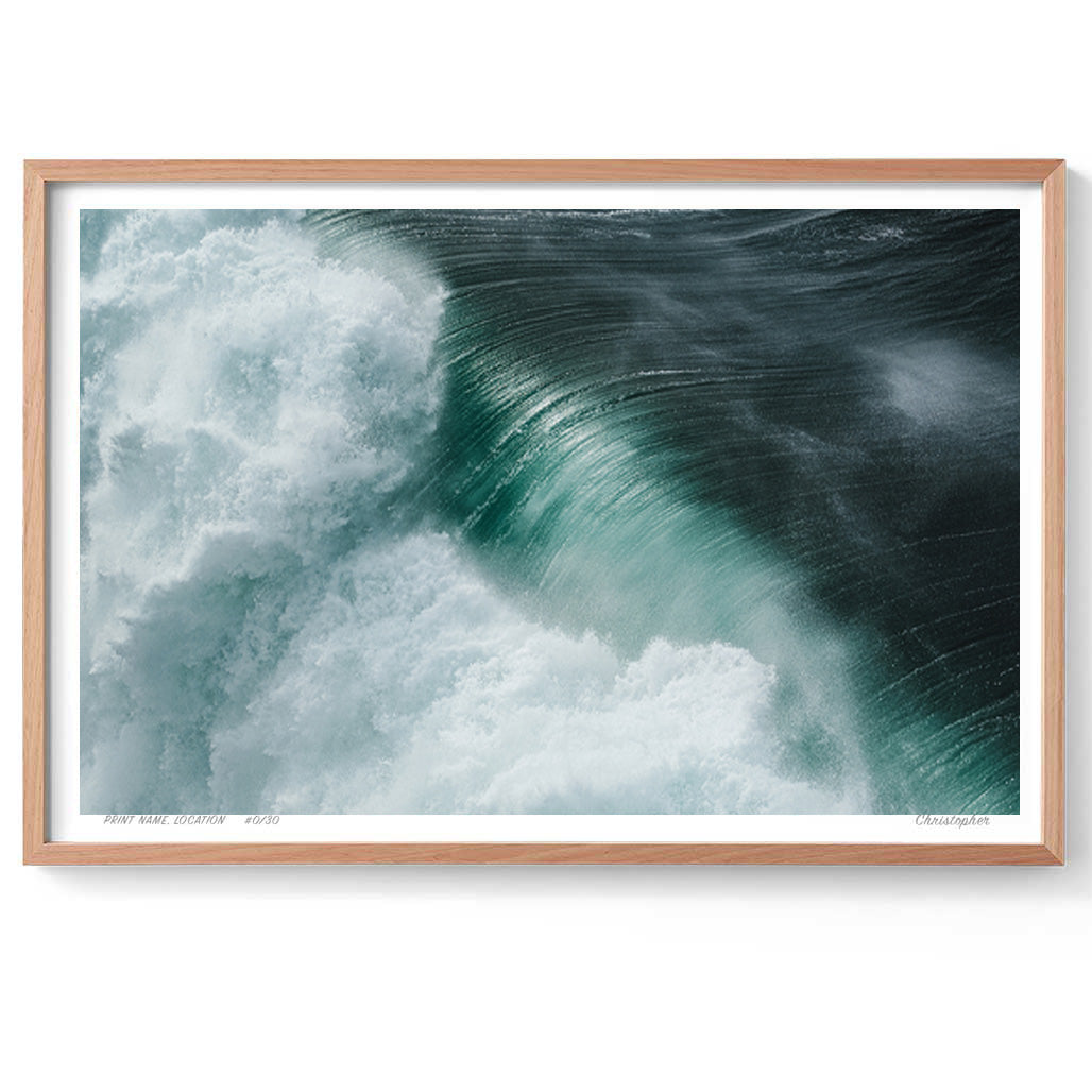Texture – Aerial Surf Print of Forresters Beach, NSW
