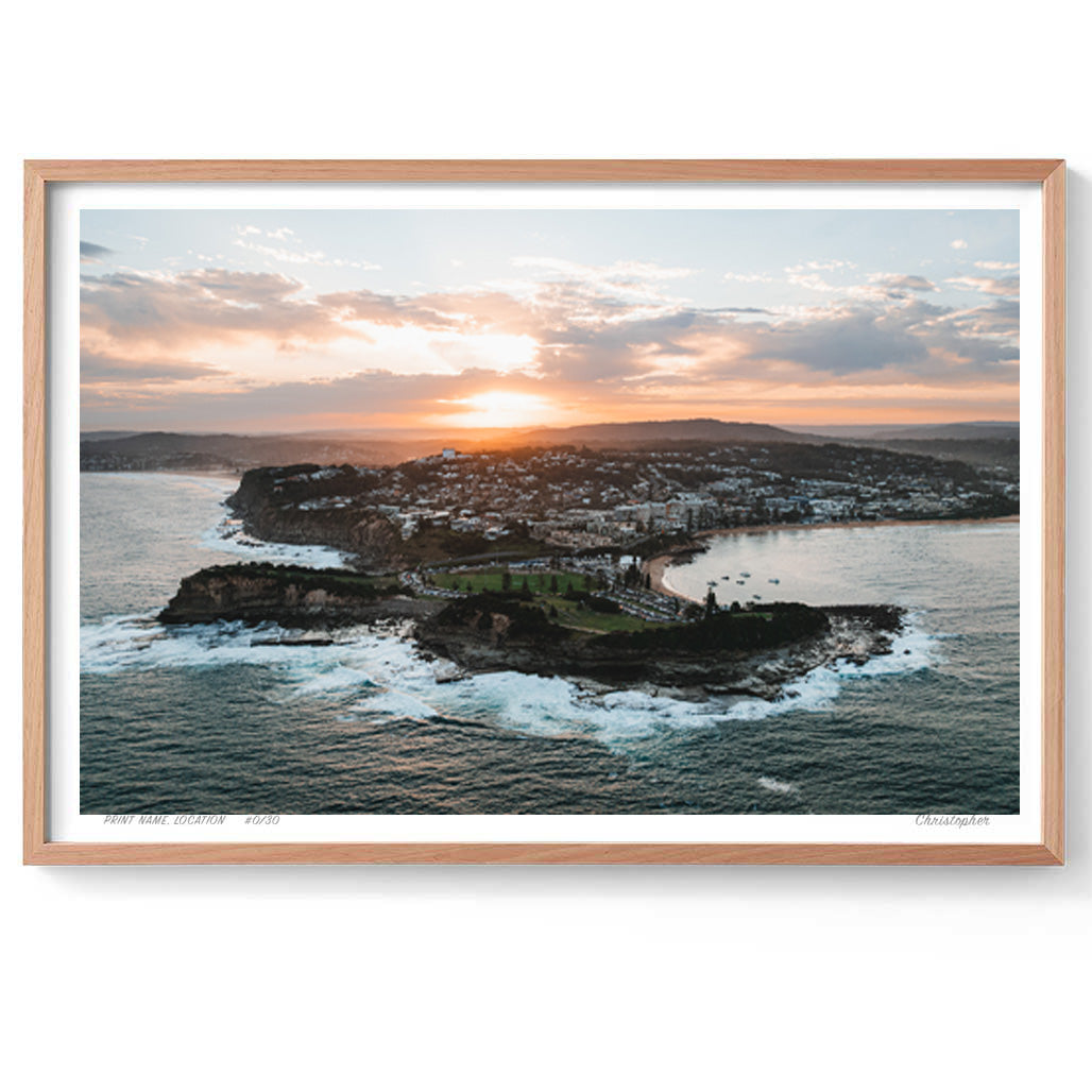 Skililon – Aerial Coastal Print of Terrigal Beach, NSW