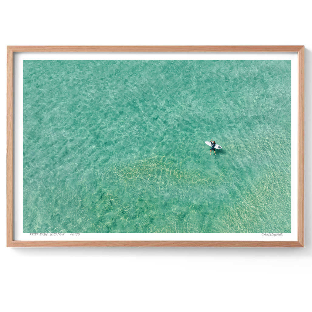 Holding on – Aerial Coastal Print of Shelly Beach, NSW