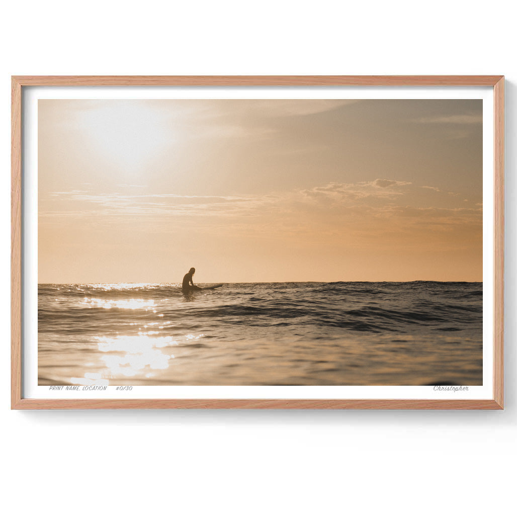 Glimmer – Aerial Coastal Print of Shelly Beach, NSW