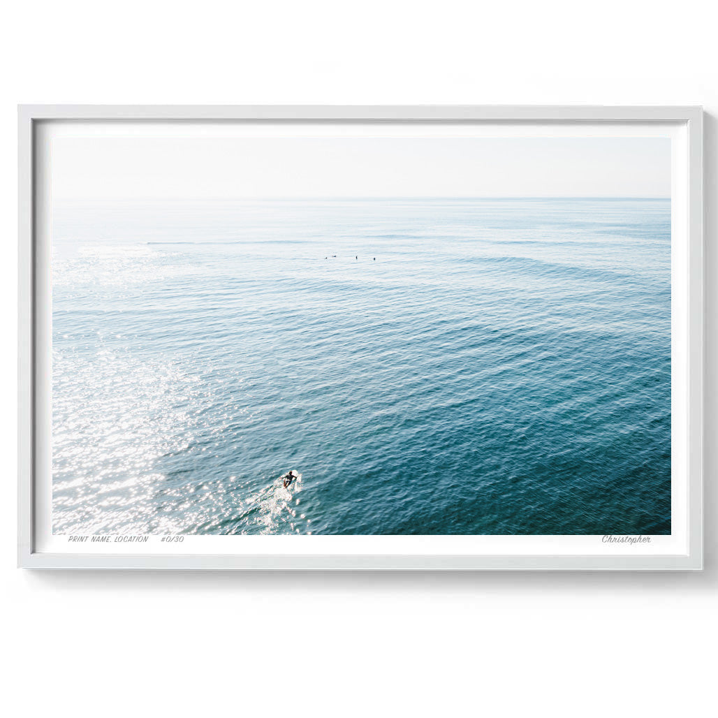 Into The Line - Surf Print of Forresters Beach, NSW