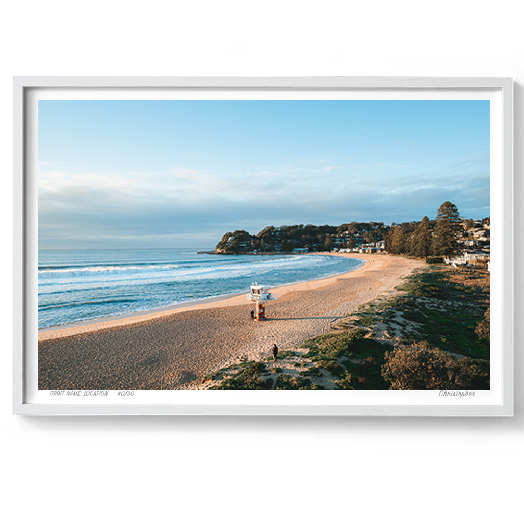 Tower Lines – Aerial Coastal Print of Avoca, NSW