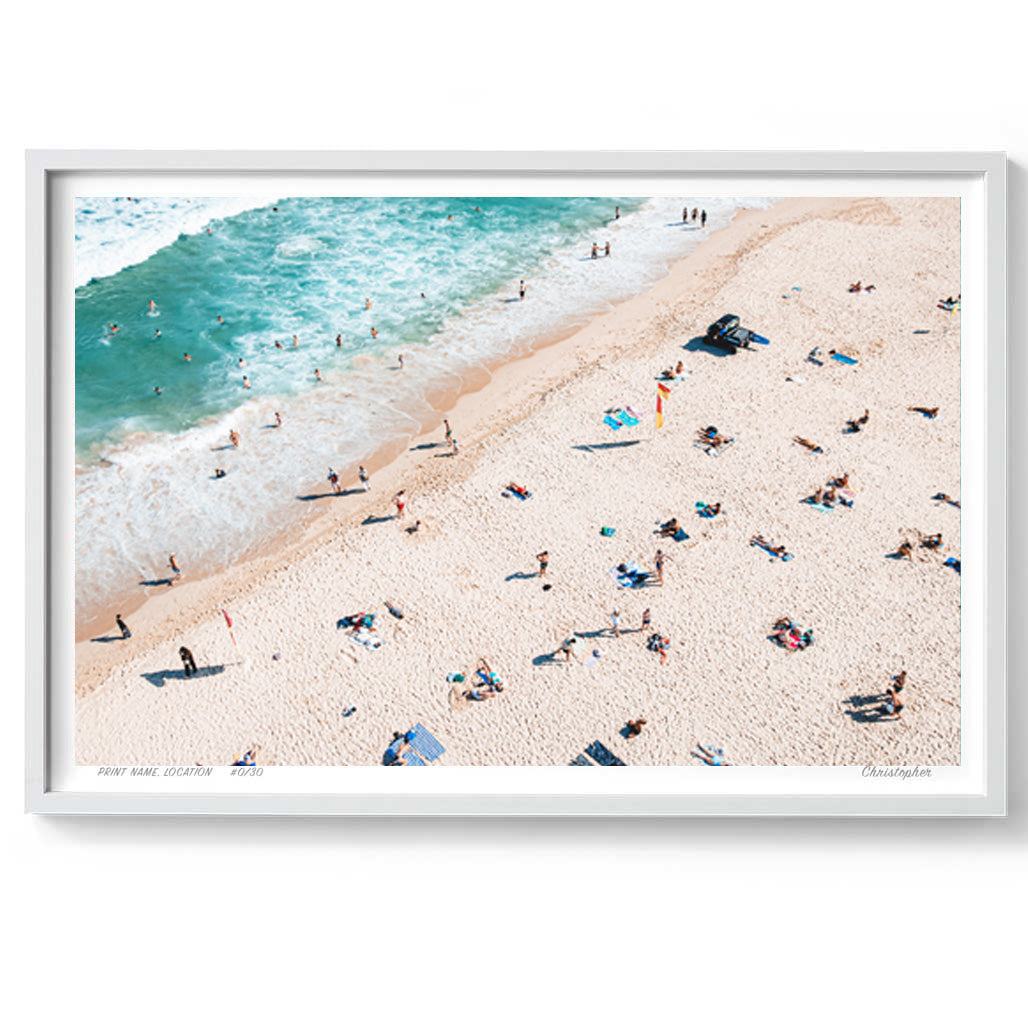 Sand And Sea – Aerial Coastal Print of Bondi, Sydney