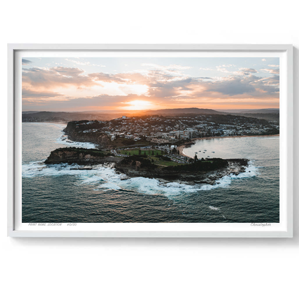Skililon – Aerial Coastal Print of Terrigal Beach, NSW