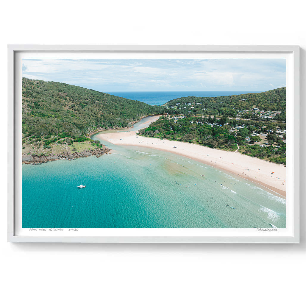 Hat Head - Aerial Coastal Print of Hat Head, NSW