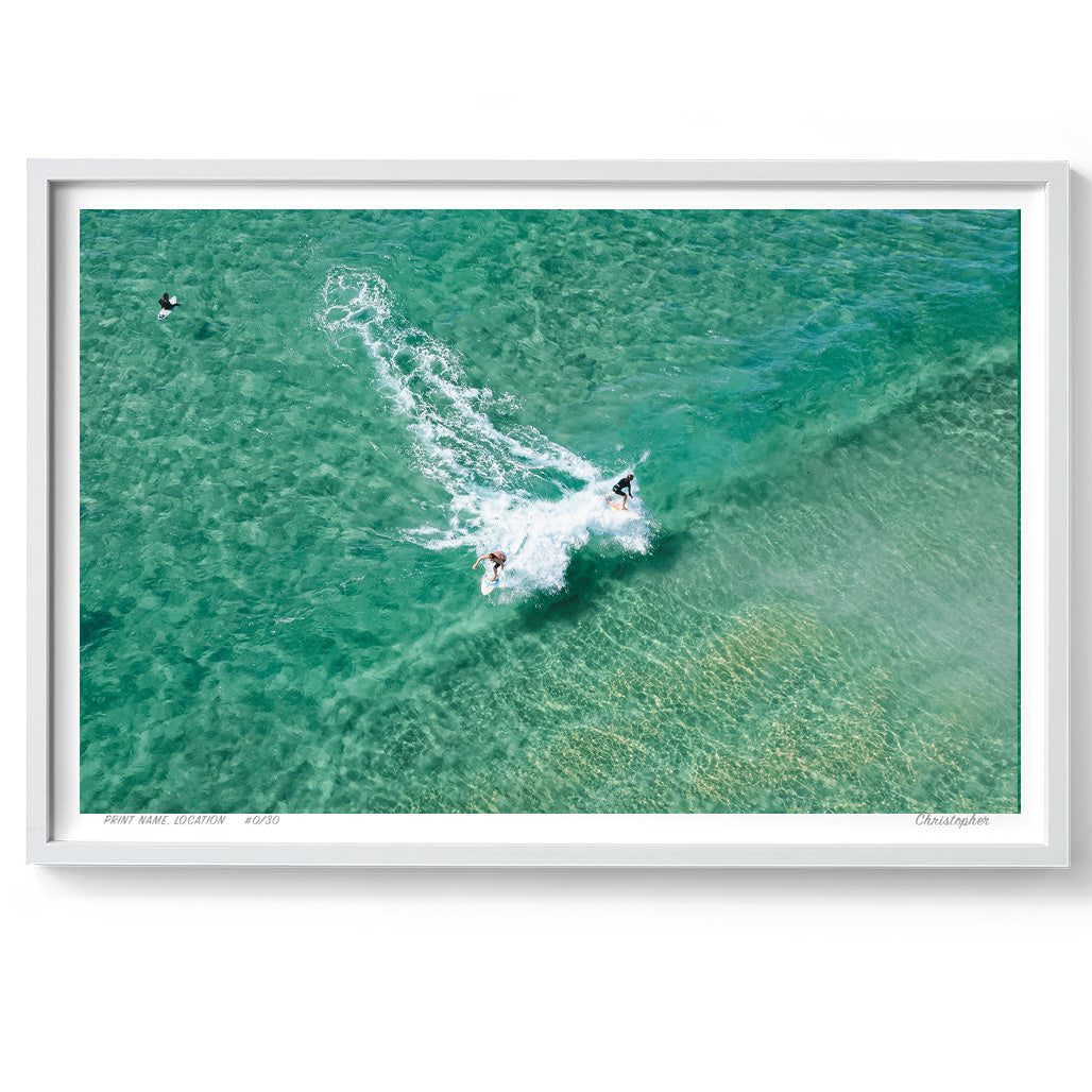 Split Decision – Fine Art Aerial Coastal Print of Wamberal Beach, NSW