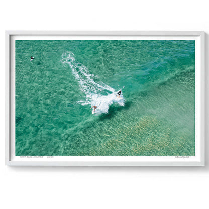 Split Decision – Fine Art Aerial Coastal Print of Wamberal Beach, NSW