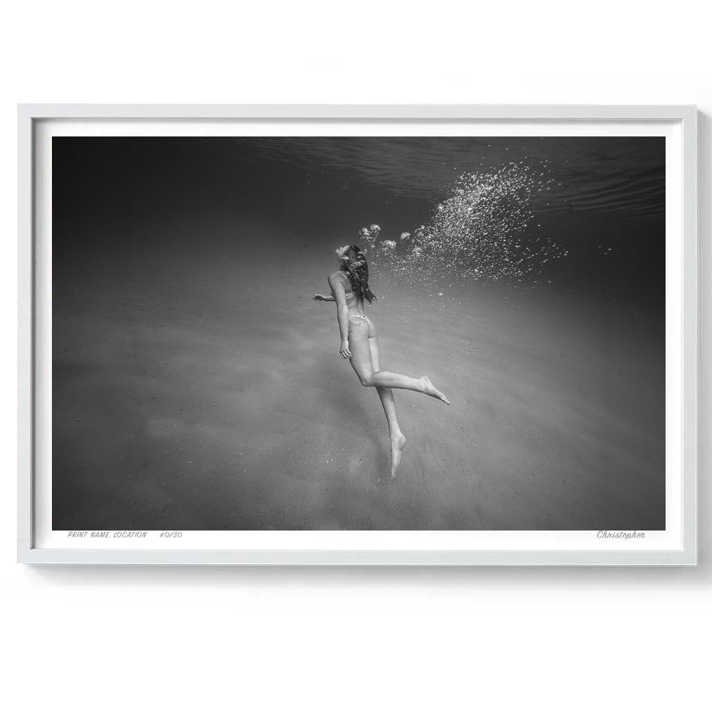 Solitude – Black and White Underwater Fine Art Photography
