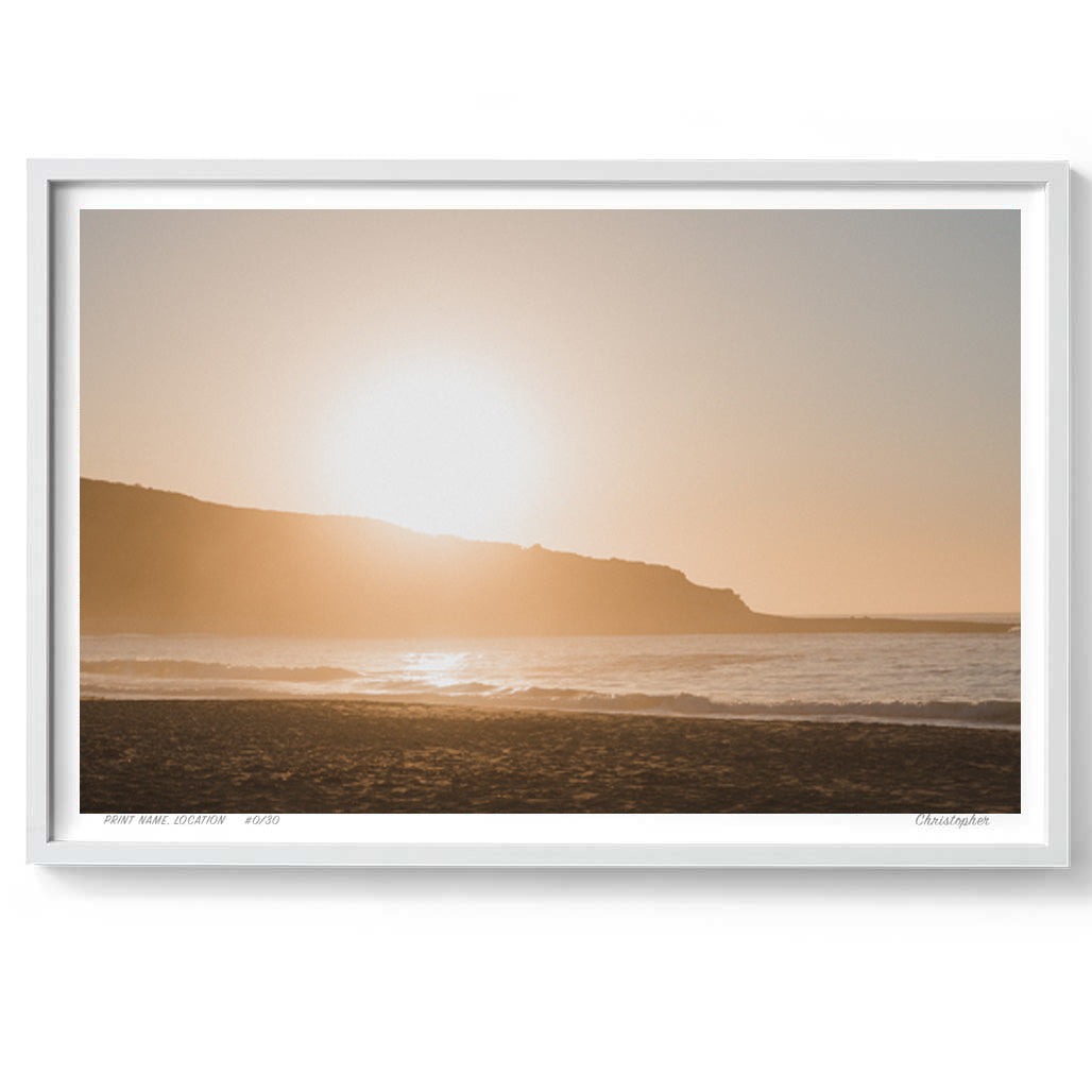 Putty Glow – Aerial Coastal Print of Putty Beach, Central Coast