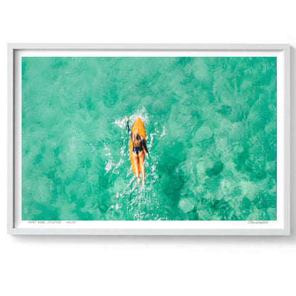 Glide – Aerial Surf Print of Forresters Beach, NSW