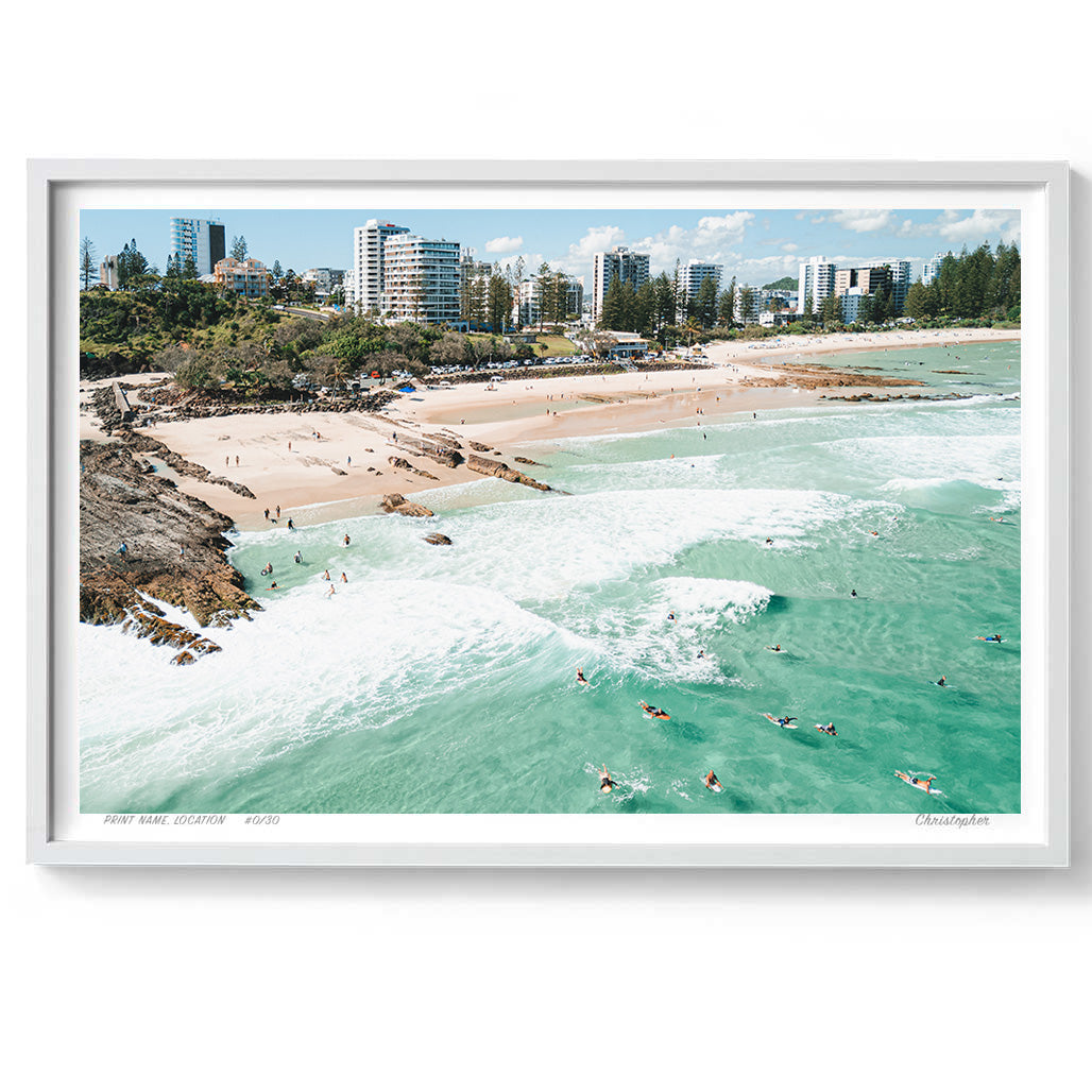 Entry or Exit - Coastal Print of Snapper Rocks, Coolangatta, QLD