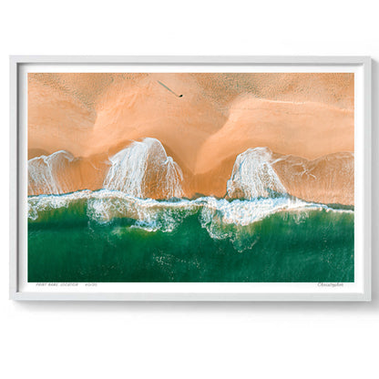 Liquid Lines – Aerial Coastal Print of Pearl Beach & Lion Island, NSW
