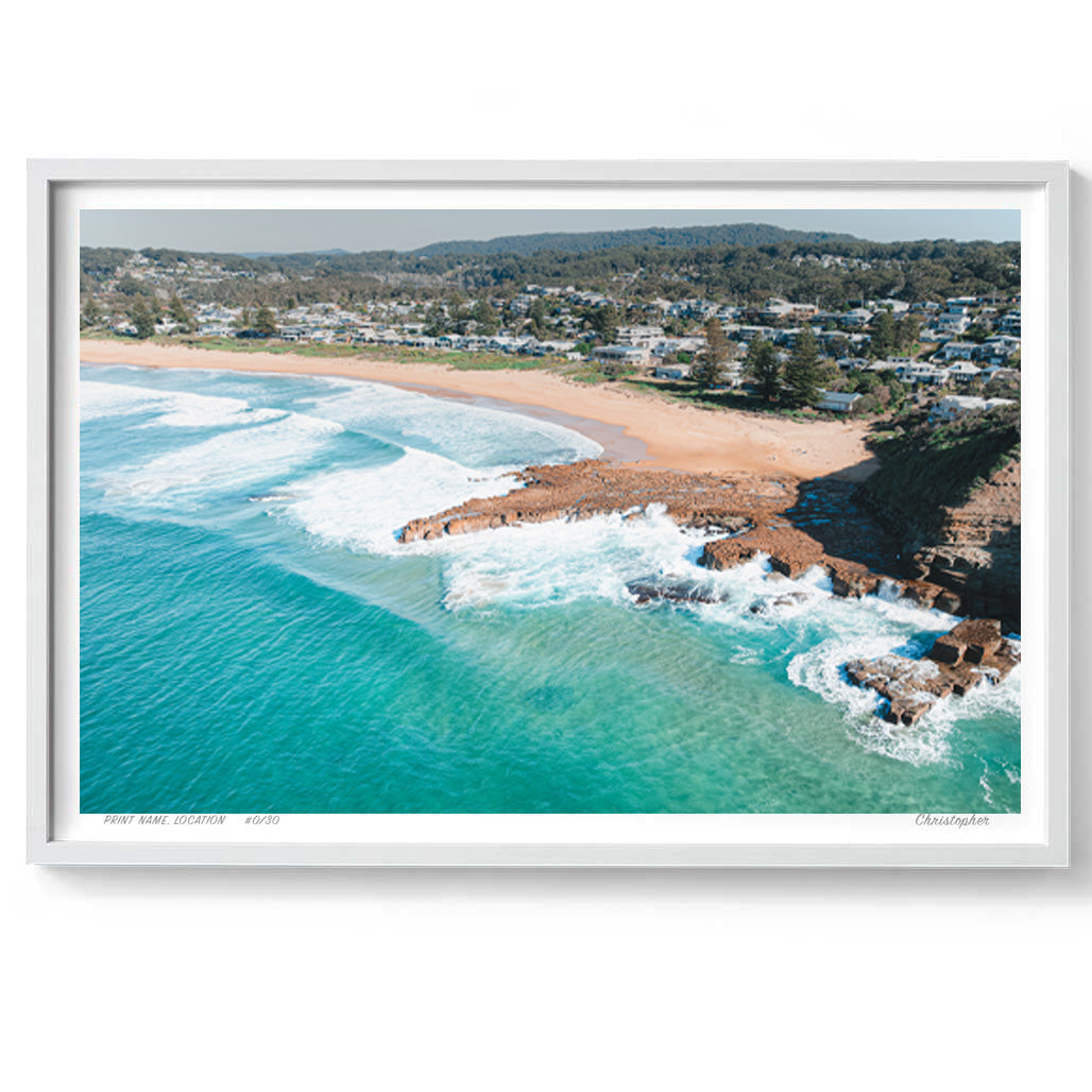 Coastal Light – Aerial Coastal Print of North Avoca, NSW