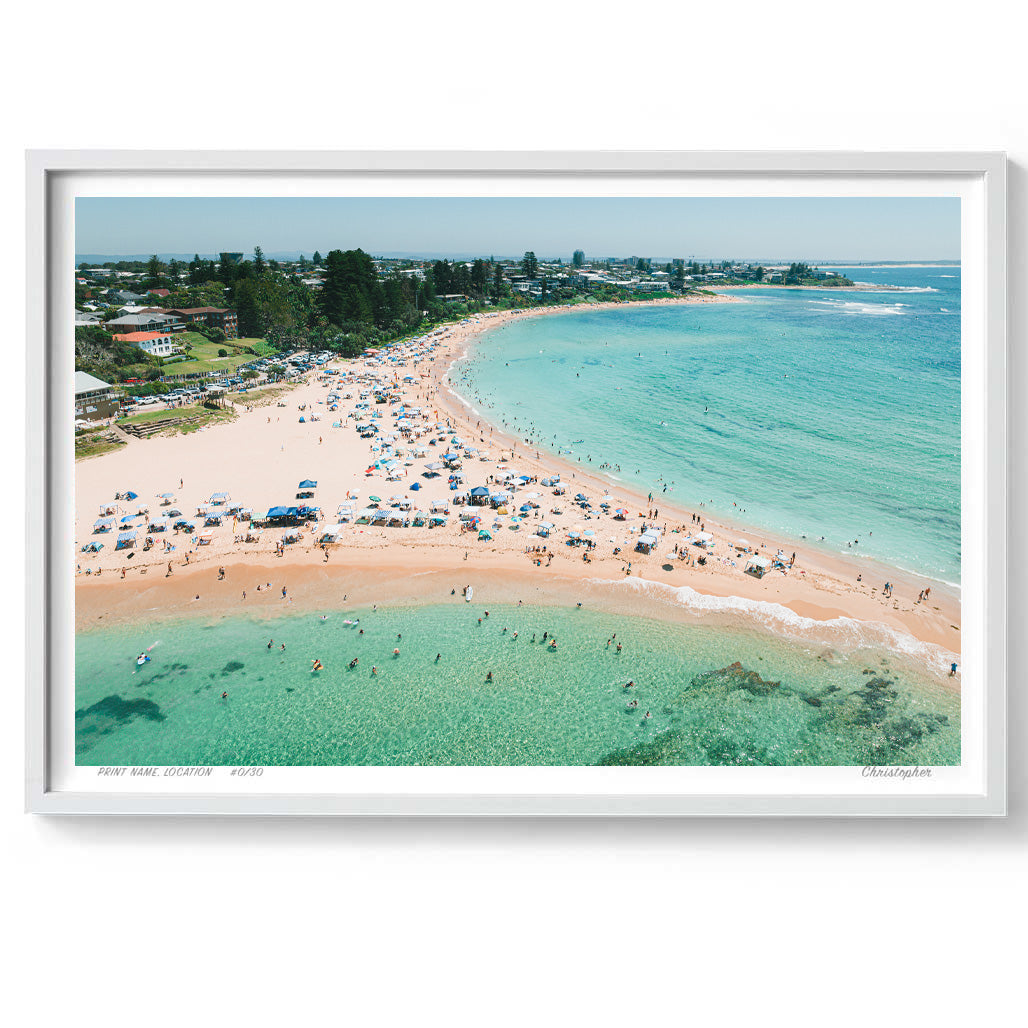 Views – Aerial Coastal Print of Toowoon Bay Beach, NSW