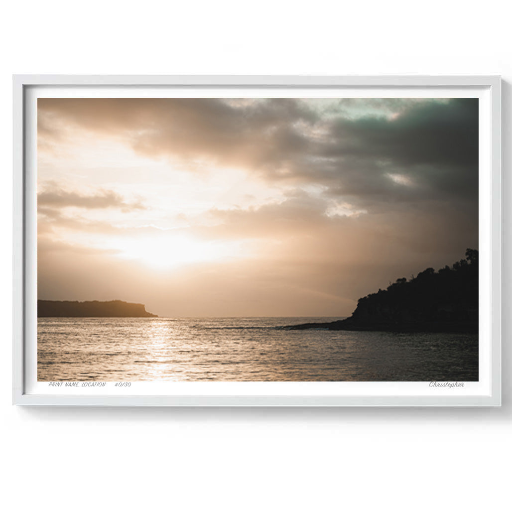 Into the light – Aerial Coastal Print of Pearl Beach