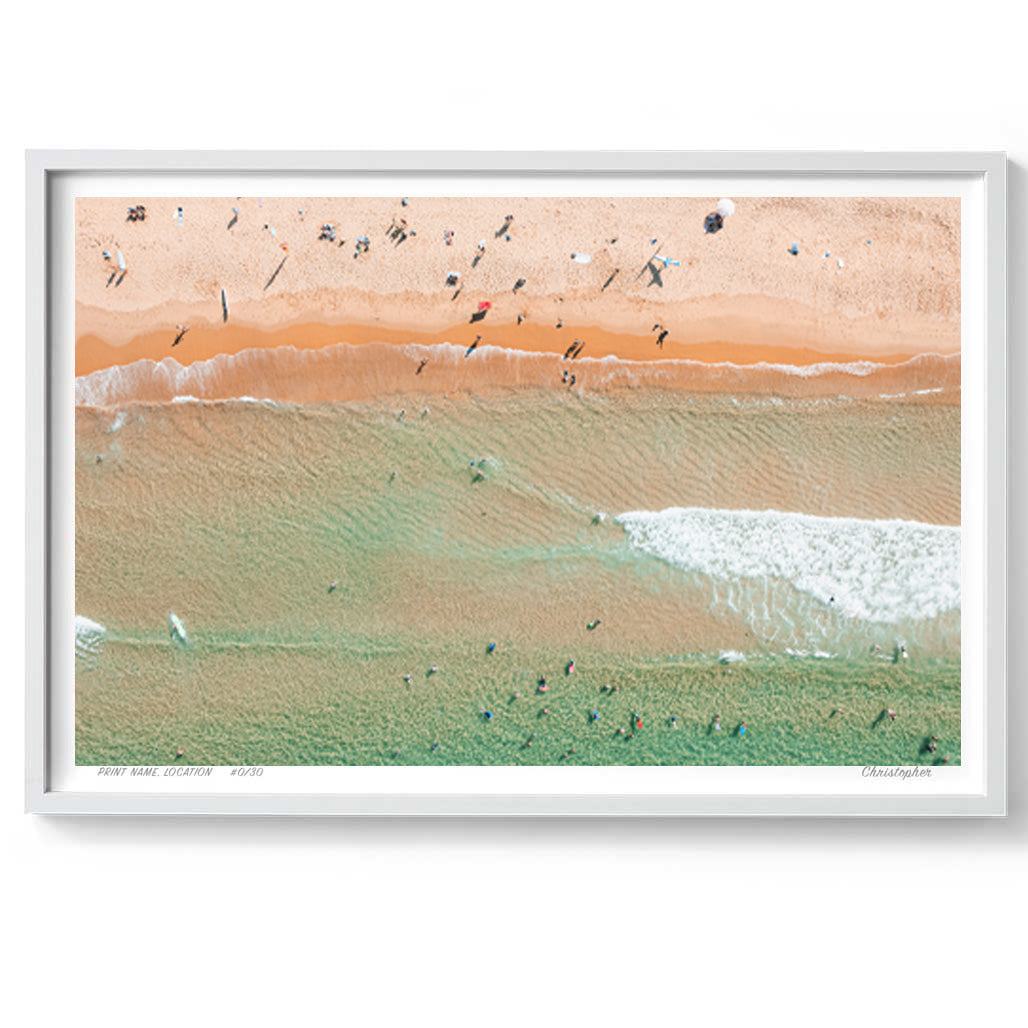 Coastal Contrast – Arial Coastal Print of Terrigal Beach, NSW