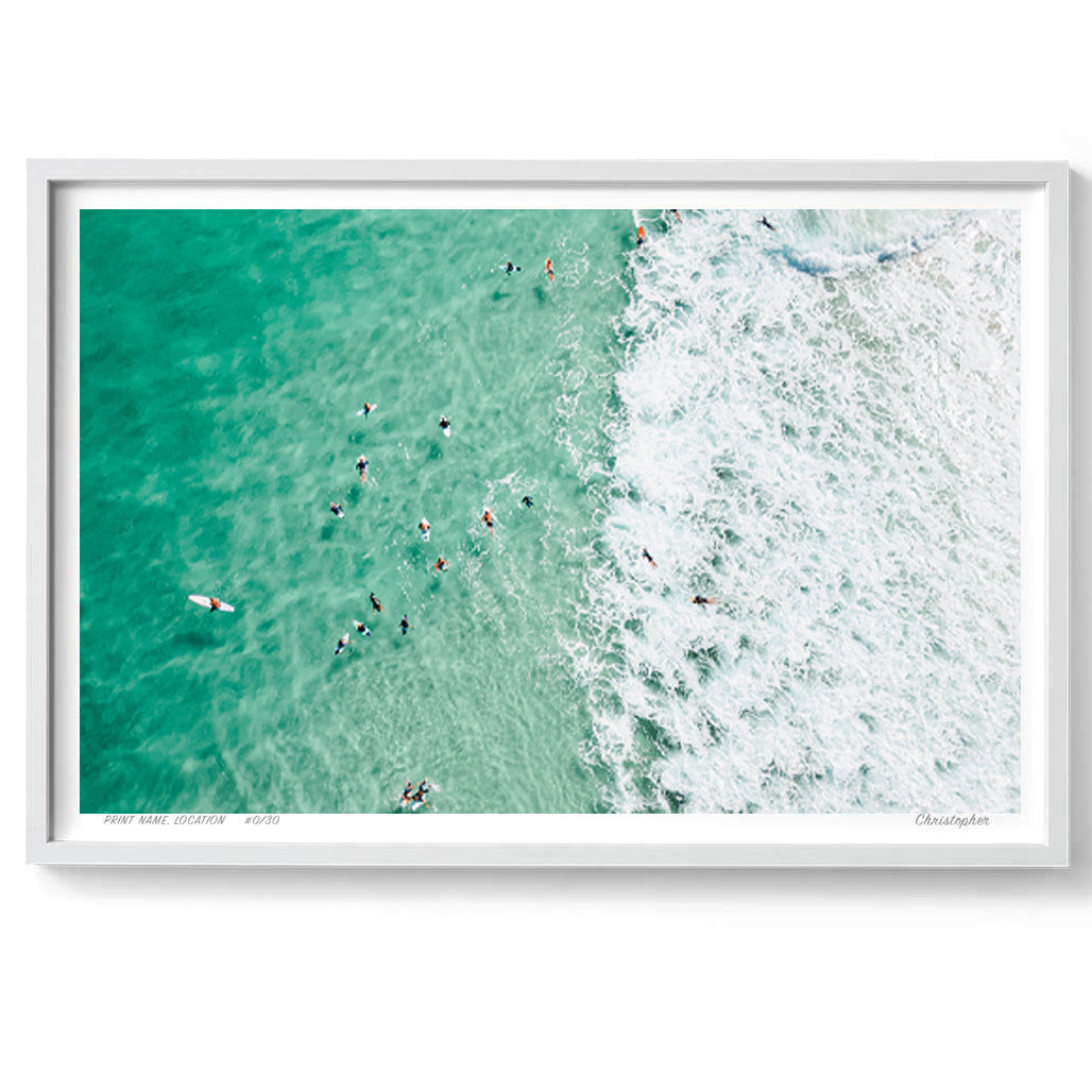 Split - Coastal Print of Snapper Rocks, Coolangatta, QLD
