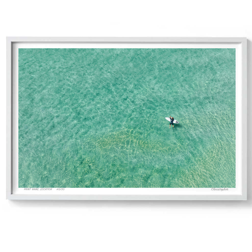 Holding on – Aerial Coastal Print of Shelly Beach, NSW