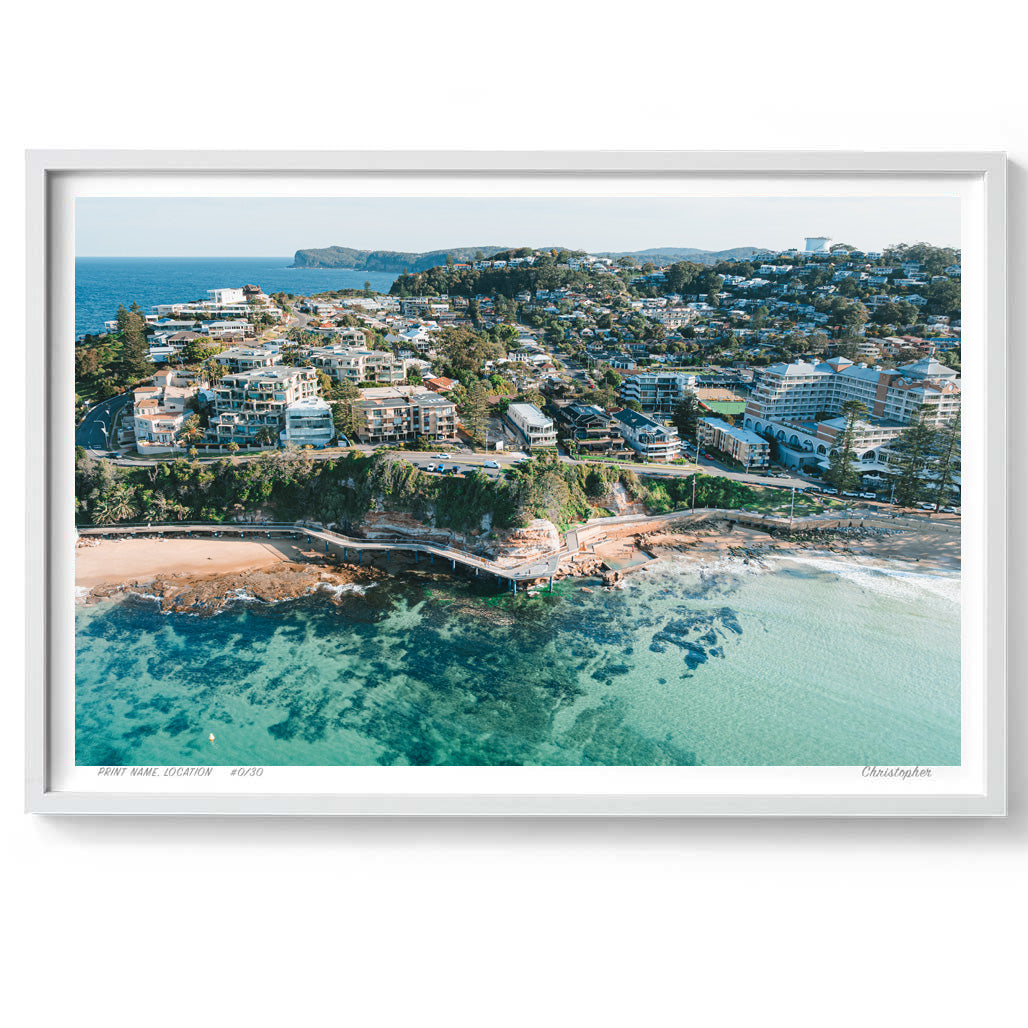 Stunning – Aerial Coastal Print of Terrigal Beach, NSW