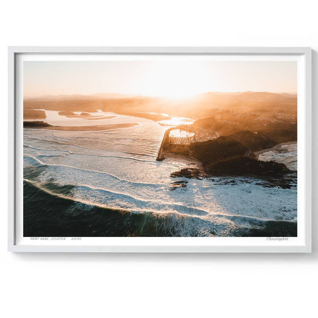 Nambucca Heads - Aerial Coastal Print of Nambucca Beach, NSW