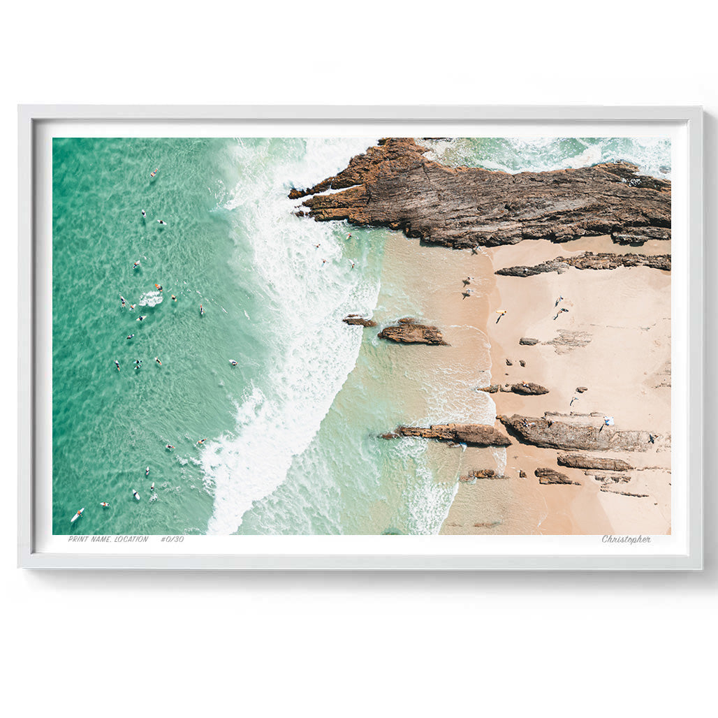 The Rocks - Coastal Print of Snapper Rocks, Coolangatta, QLD