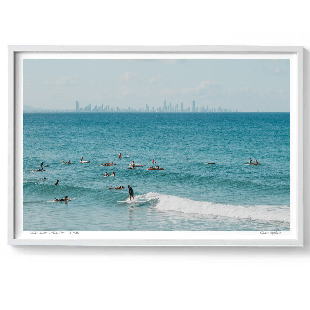 Slow is Fast - Coastal Print of Snapper Rocks, Coolangatta, QLD
