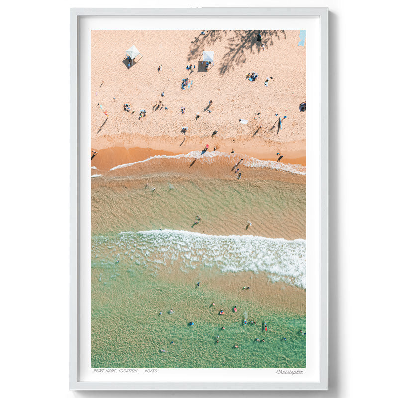 Coast Contrast – Arial Coastal Print of Terrigal Beach, NSW