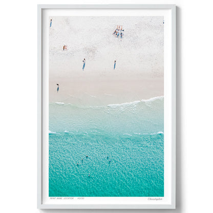 Blue and White - Aerial Print of Hyams Beach, South Coast, NSW