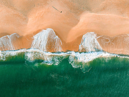 Liquid Lines – Aerial Coastal Print of Pearl Beach & Lion Island, NSW