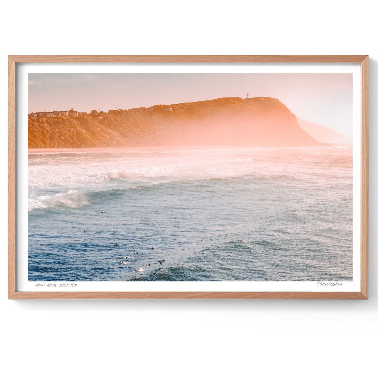 Mistview – Aerial Beach Print of Forresters Beach, NSW