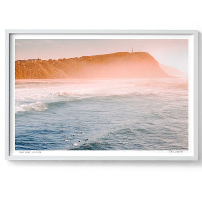 Mistview – Aerial Beach Print of Forresters Beach, NSW