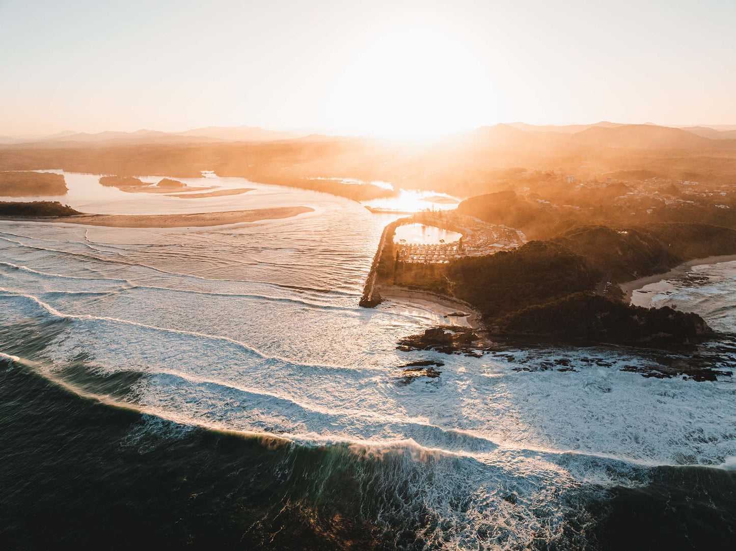 Nambucca Heads - Aerial Coastal Print of Nambucca Beach, NSW