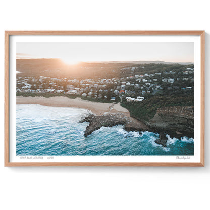 Afternoon Sunset – Aerial Print of North Avoca Beach, NSW