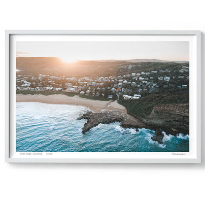 Afternoon Sunset – Aerial Print of North Avoca Beach, NSW