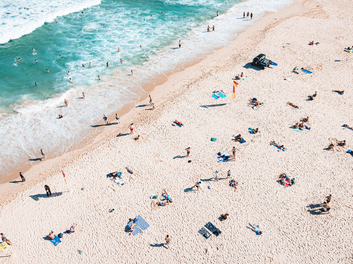 Sand And Sea – Aerial Coastal Print of Bondi, Sydney