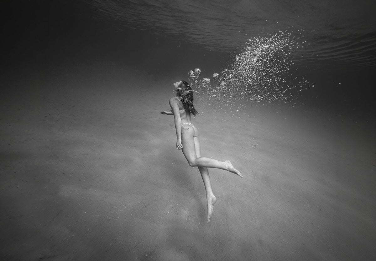 Solitude – Black and White Underwater Fine Art Photography